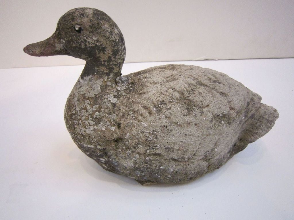 20th Century Garden Stone Duck
