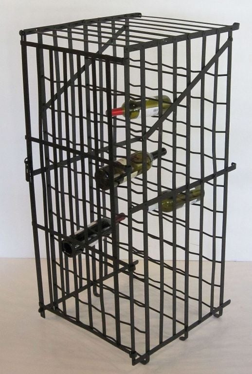 French Steel Wine Crate or Locker 1
