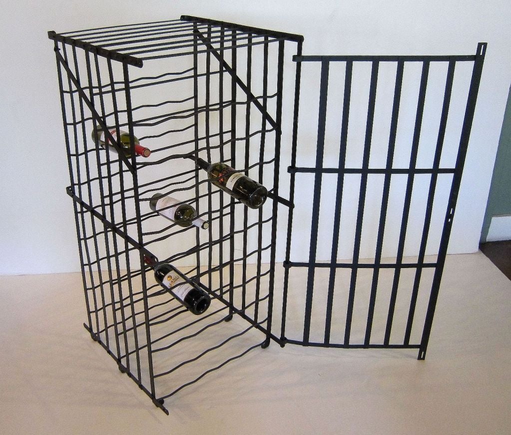 French Steel Wine Crate or Locker 2
