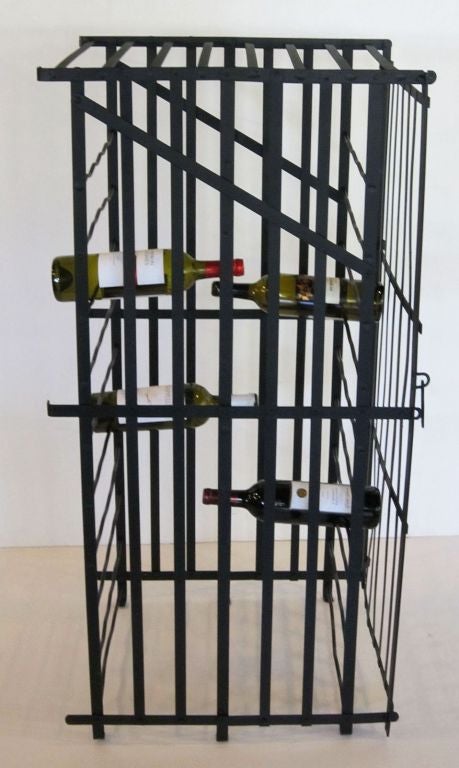 French Steel Wine Crate or Locker 4