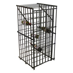 Used French Steel Wine Crate or Locker