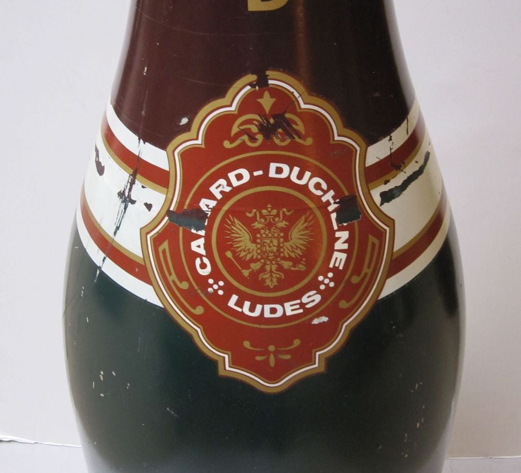 Painted Large French Champagne Wine Bottle Advertising Prop