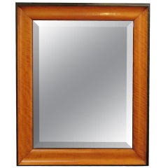 Biedermeier Mirror of Figured Maple