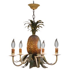 Italian Hanging Five-Light Fixture with Pineapple Design (19" Diameter)