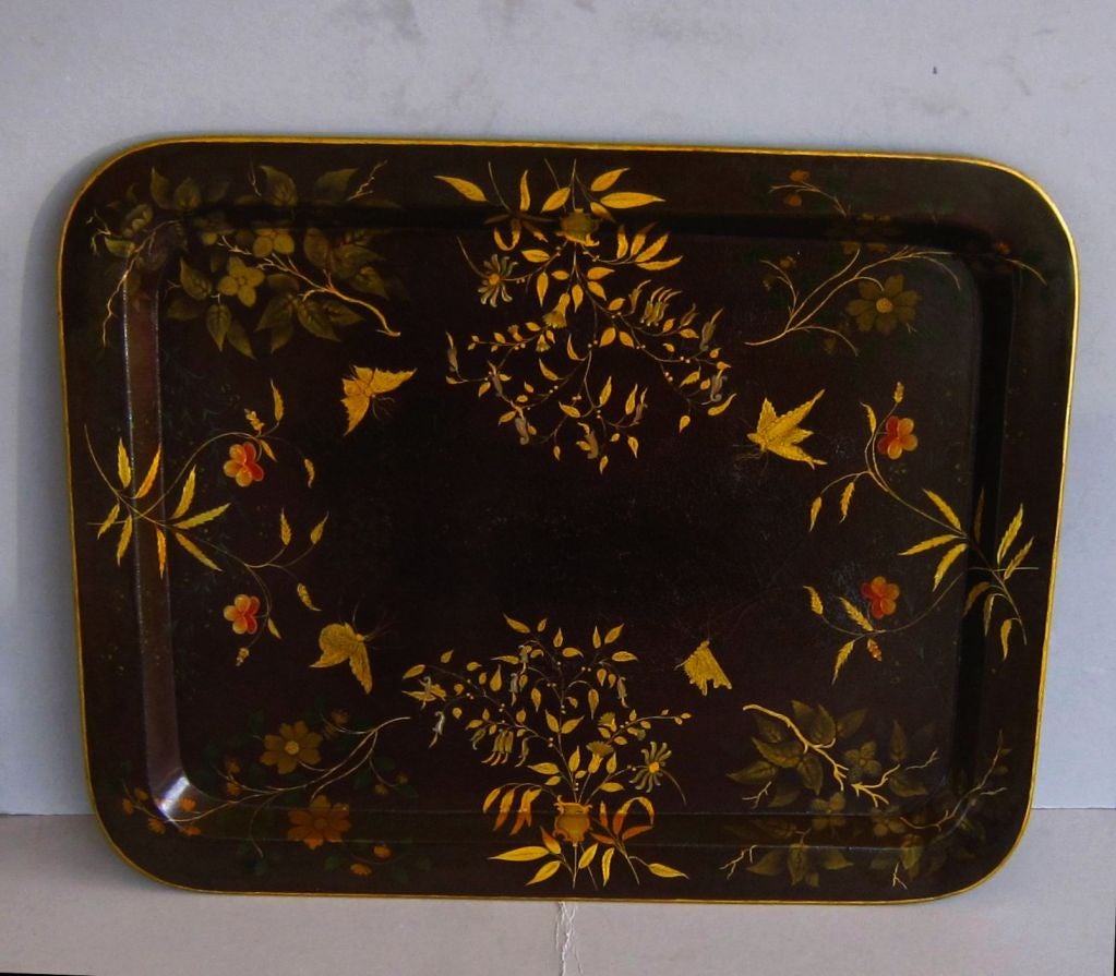 English Papier Mache Large Tray