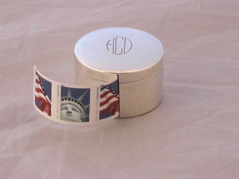 Stamp Box of Sterling Silver by Tiffany