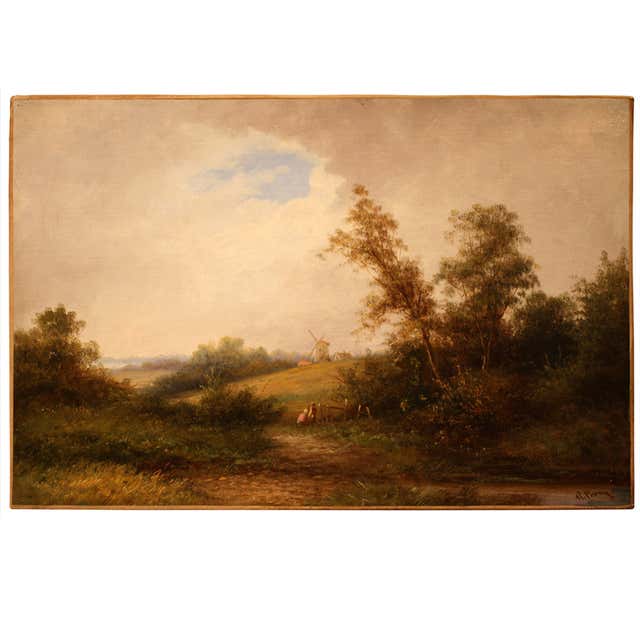 English Landscape Oil Painting by R. Perry at 1stDibs | r perry artist ...
