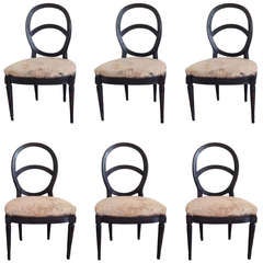 Antique Set of 6 Swedish 19th Century Dining Chairs