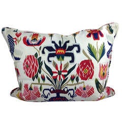 Pillow Made from Fabric with 18th Century Print Sweden