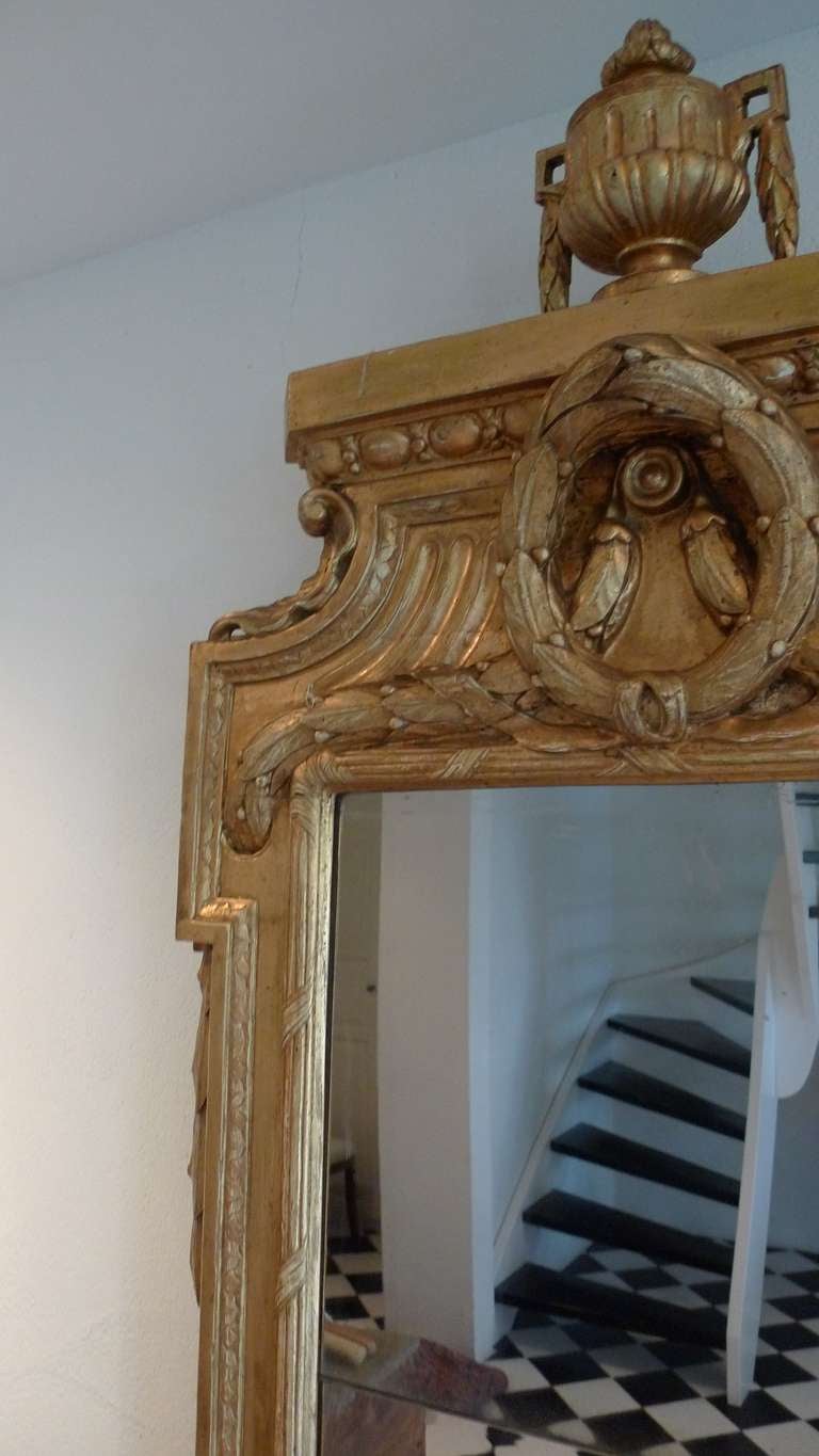 Swedish Gustavian Gilded Mirror Attributed Johan Åkerbald