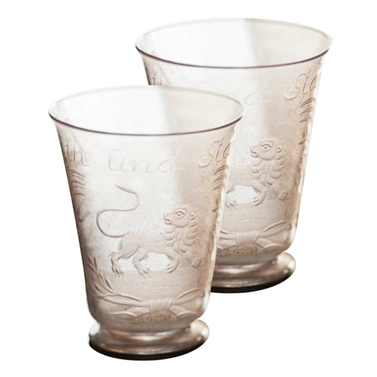 A Pair of 17th Century Kungsholm Glasses