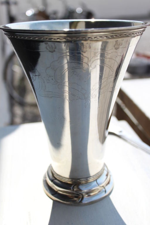 A Swedish Silver Cup with gilded inside