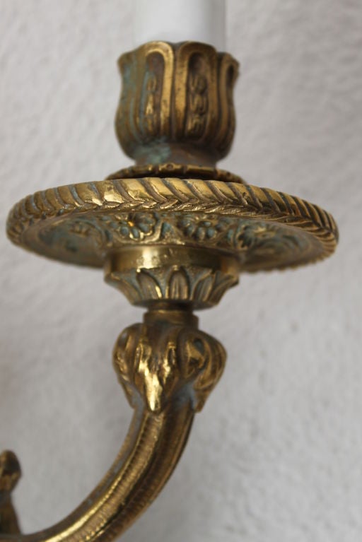 Wall Sconce Large French Gilt Bronze Neoclassical Style France For Sale 4