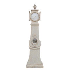 Antique A Swedish Gustavian Floor Clock with Original paint