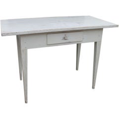 Antique A white painted Swedish Table/Desk