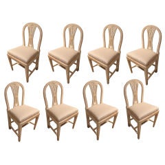 Dining Chairs Set of 8 Gustavian Period Sweden