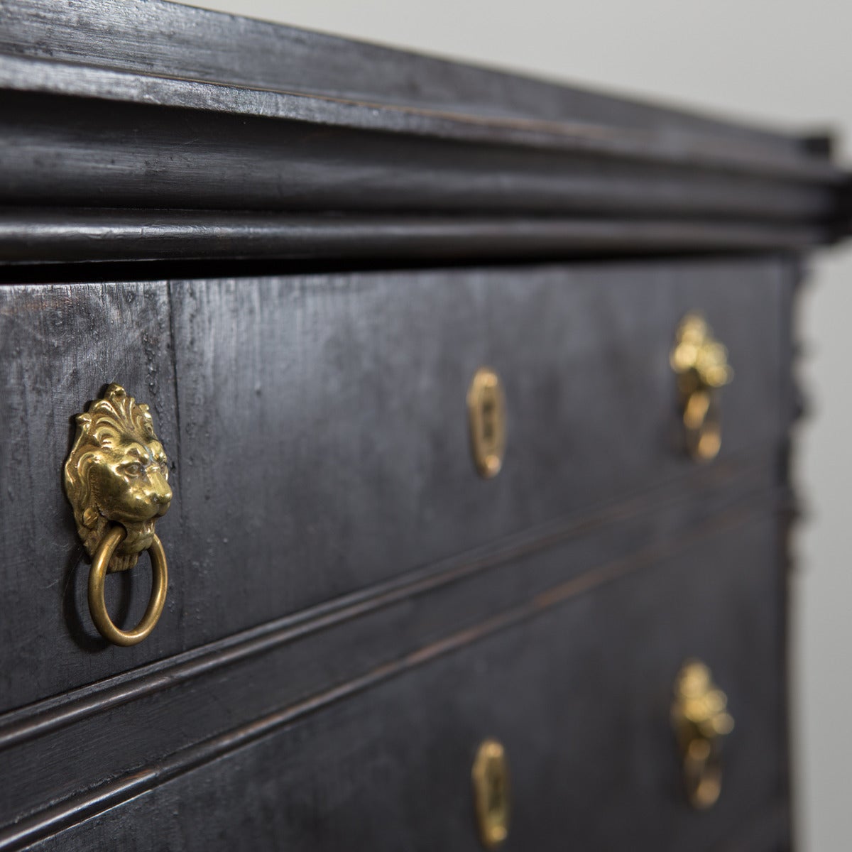 Black Neoclassical Chest of Drawers Sweden 1