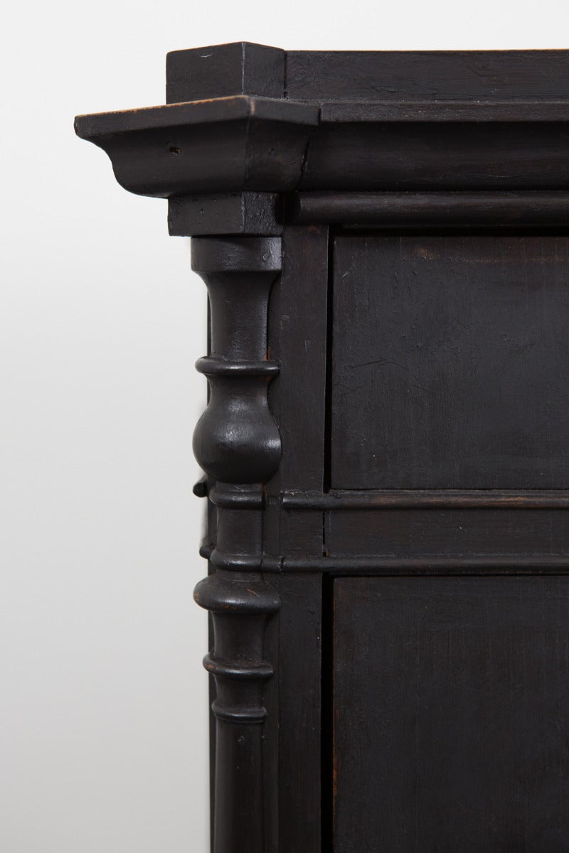 Swedish Black Neoclassical Chest of Drawers Sweden