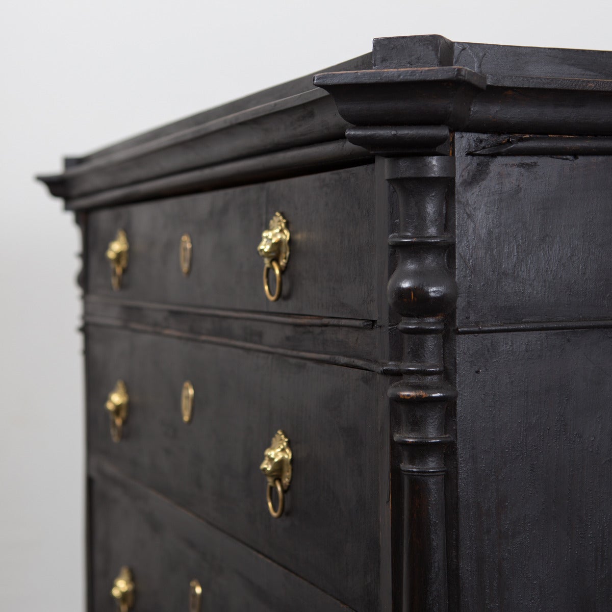 19th Century Black Neoclassical Chest of Drawers Sweden