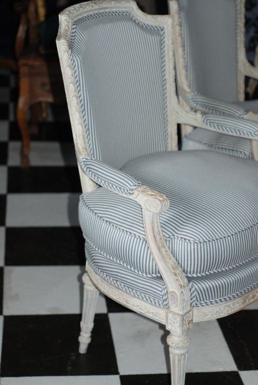 A Pair of French Louis XVI armchairs