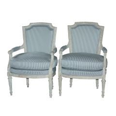 A pair of French Armchairs Louis XVI