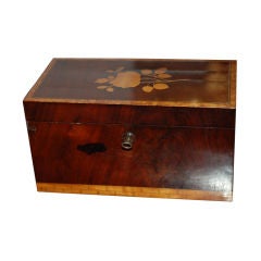 Tea Caddie with Three Pewter Bottles