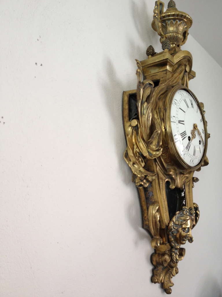 French Bronze Wall Clock 1