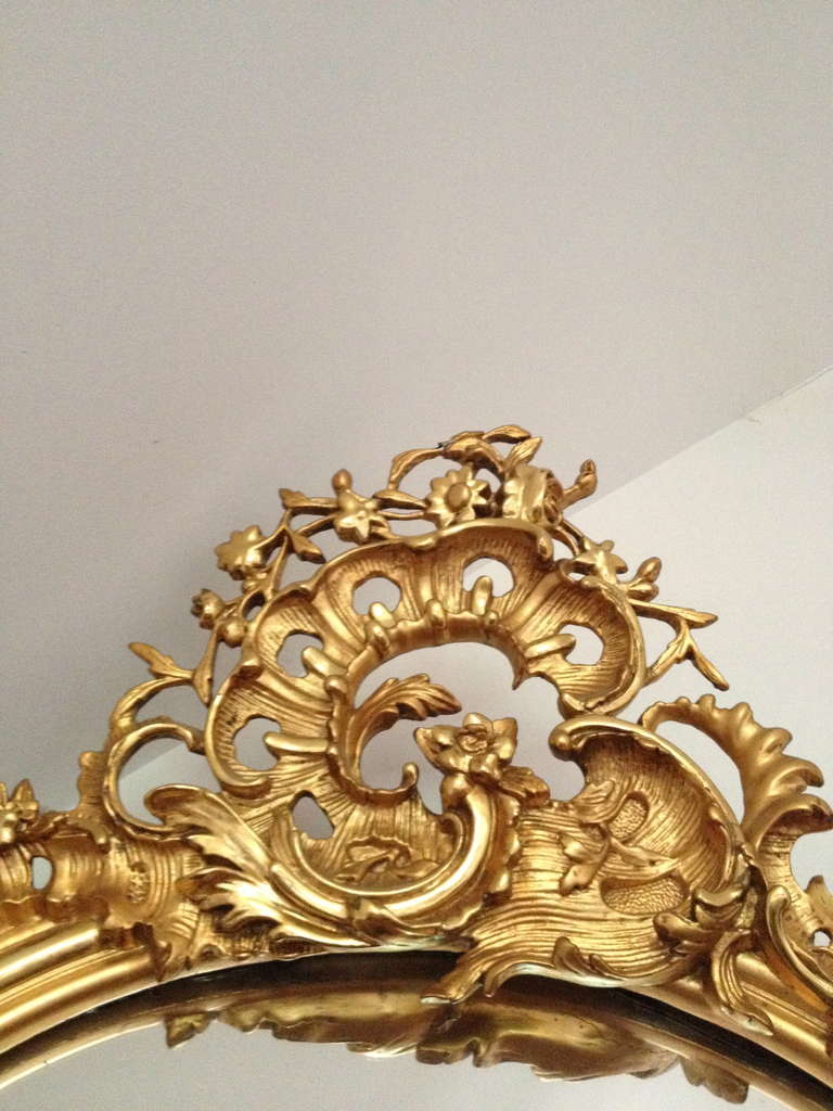 19th Century Rococo Style Gilded Mirror