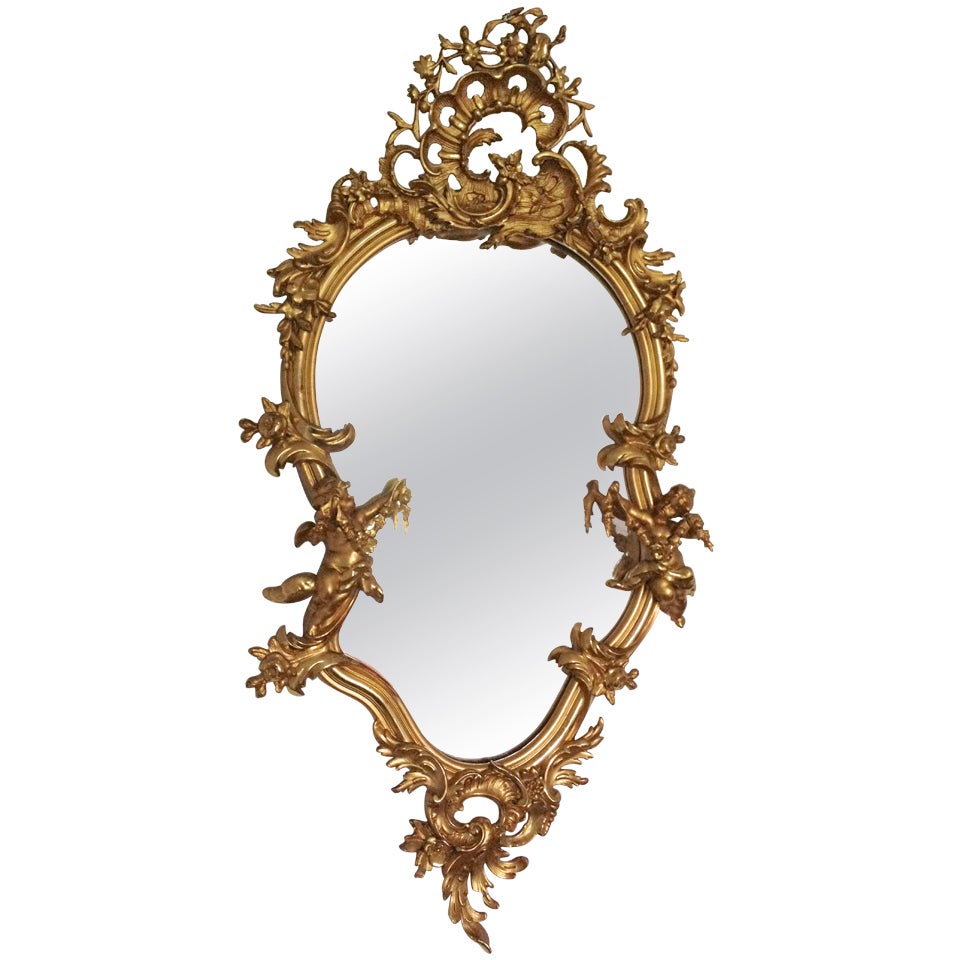 Rococo Style Gilded Mirror