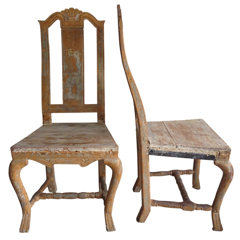 Pair of Swedish Baroque Chairs