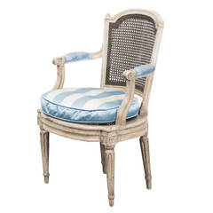 Louis XVI Armchair with Caned Back and Seat