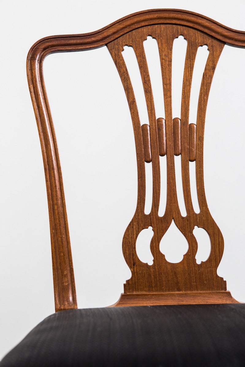 Dining Chairs English 19th Century Set of 6 Wood Black England 1