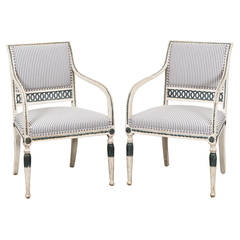 Pair of Late Gustavian / Neoclassical Armchairs in Ephraim Ståhls Art 3