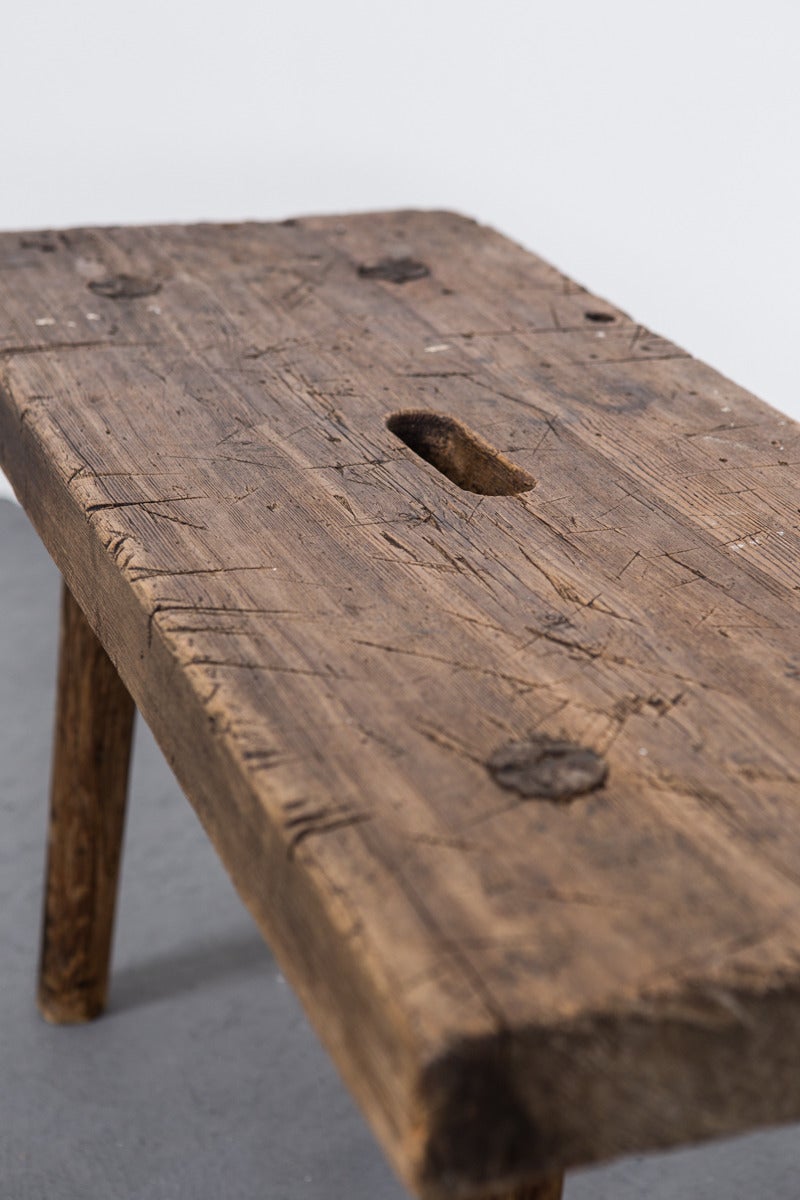 Folk Art Butchers Bench