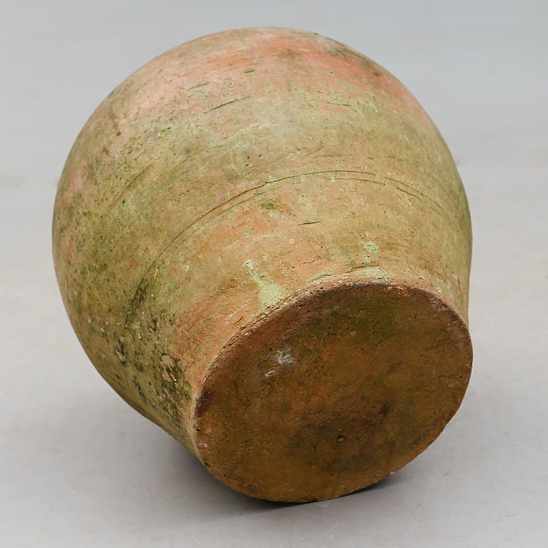 Primitive Green Pottery Urn