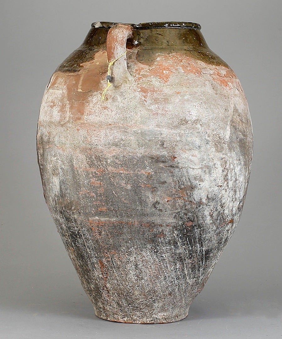 Primitive Semi Glazed Pottery urn