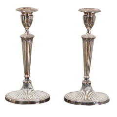 Pair of Silver Plate Candlesticks