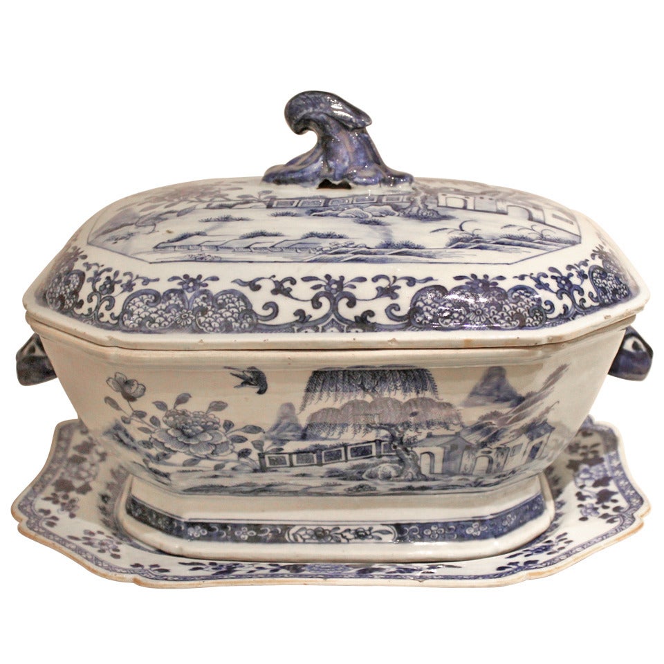 Blue and White Tureen 18th Century