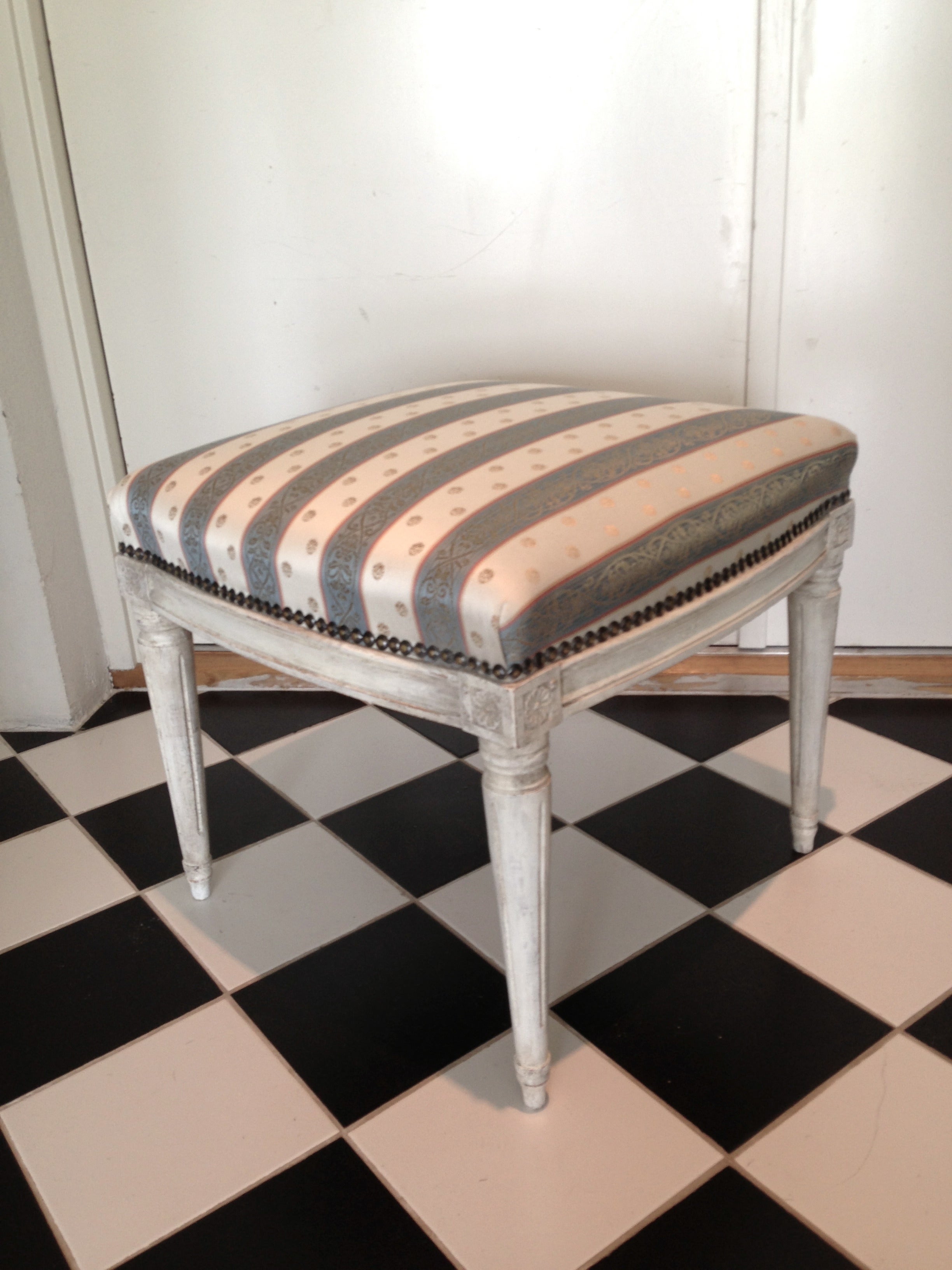 Pair of Large Gustavian Stools For Sale at 1stDibs