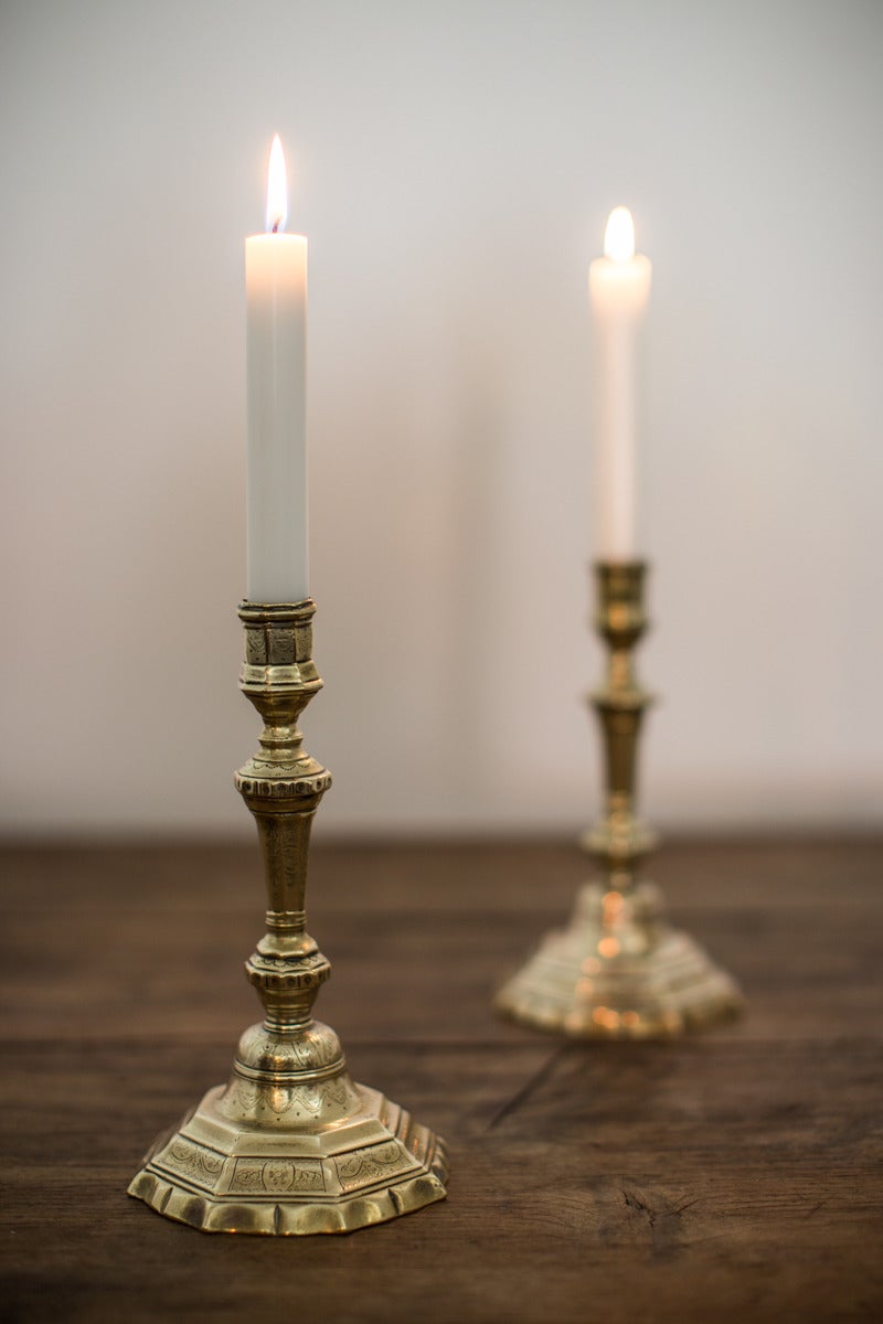 19th Century A Pair of Baroque Candlesticks For Sale