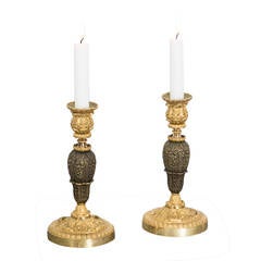Pair of Empire Style Candlesticks
