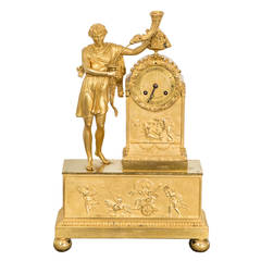 Mantle Clock in Gilt Bronze 10