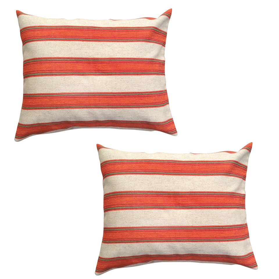 Pair of Pillows Made from Swedish Fabric