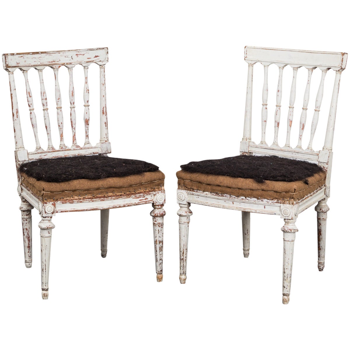 Pair of Early Gustavian Side Chairs, Sweden