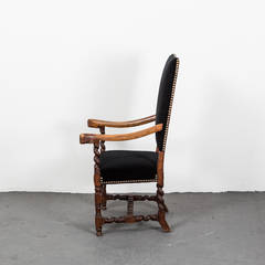 Armchair Swedish Baroque Oak  1650-1750 Sweden