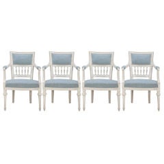 A Set of 4 Swedish Gustavian Armchairs 7