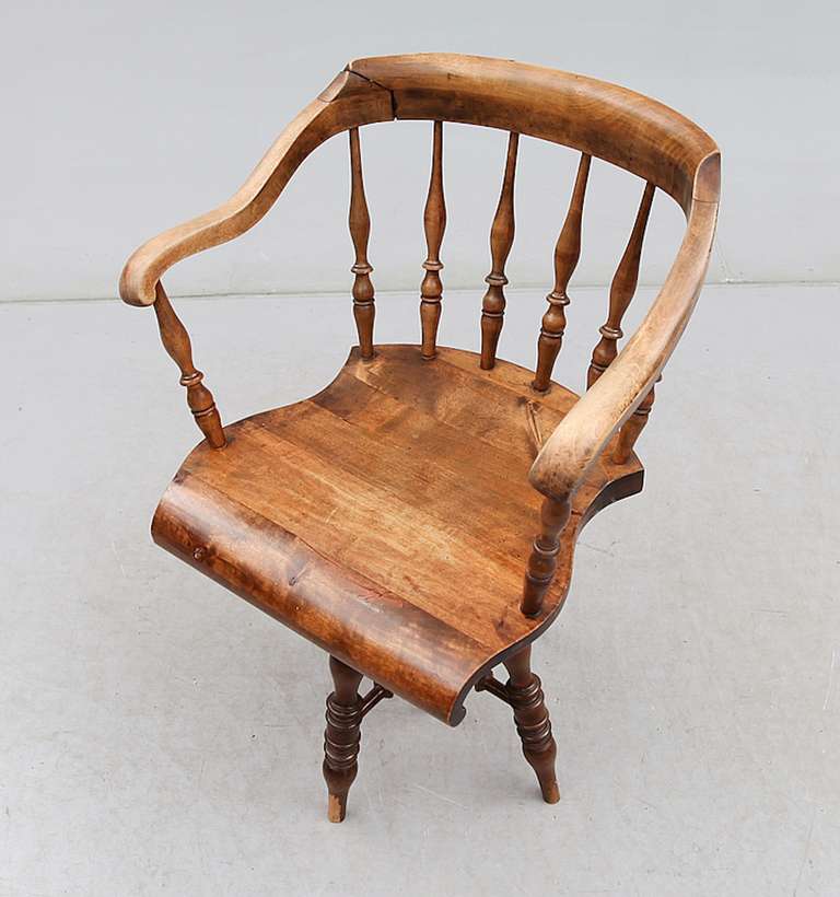 Folk Art Adjustable Desk Chair