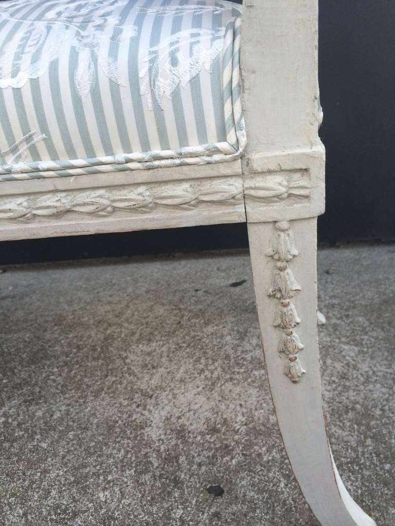 Swedish Pair of Rare Benches, Early Gustavian Period