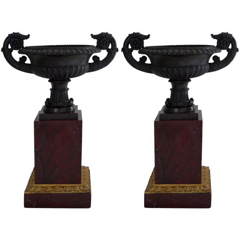Pair of Tazzas, France Empire Period For Sale
