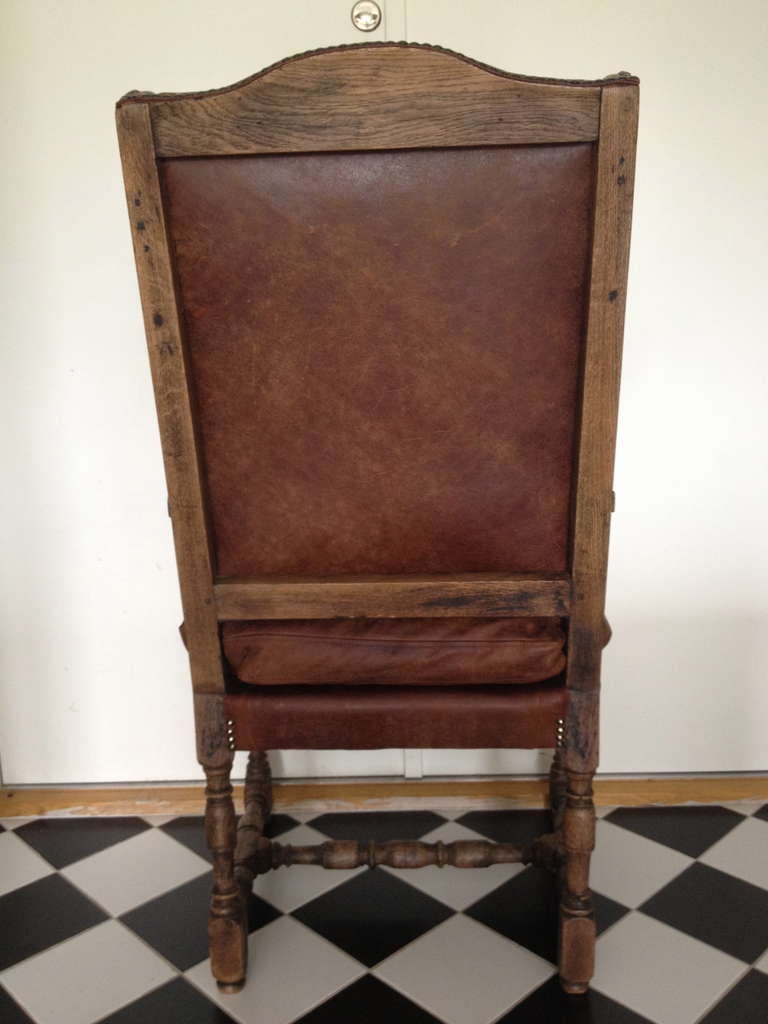 17th Century Swedish Baroque Wingback Chair